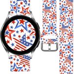TOXXU Holiday Watch Band 20mm Compatible with Samsung Galaxy Watch 5/ Watch 5 Pro / Watch 4/ Watch 4 Classic/ Watch 3/ Watch Active 2/ Watch Active/ Watch for Women men, Festival Cute Pattern Silicone Printed Replacement Strap